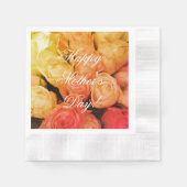 Red Orange Rose Benutzerdefiniert Text glücklich M Serviette (Vorderseite)