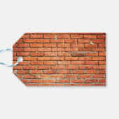 Red Orange Small Brick Wall Geschenkanhänger (Rückseite Horizontal)
