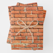 Red Orange Small Brick Wall Geschenkpapier Set (Beispiel)