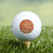Red Orange Small Brick Wall Golfball (Insitu T-Shirt)