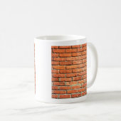 Red Orange Small Brick Wall Kaffeetasse (VorderseiteRechts)