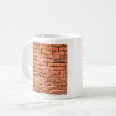 Red Orange Small Brick Wall Kaffeetasse (Vorderseite Links)
