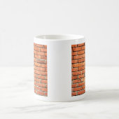 Red Orange Small Brick Wall Kaffeetasse (Mittel)