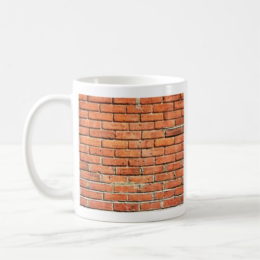 Red Orange Small Brick Wall Kaffeetasse (Links)
