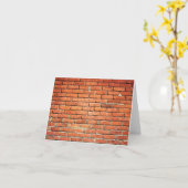 Red Orange Small Brick Wall Karte (Gelbe Blume)