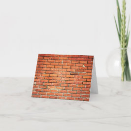 Red Orange Small Brick Wall Karte