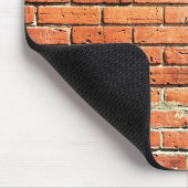 Red Orange Small Brick Wall Mousepad (Ecke)