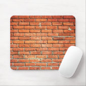 Red Orange Small Brick Wall Mousepad (Mit Mouse)