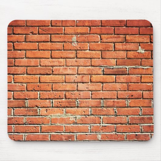 Red Orange Small Brick Wall Mousepad (Vorne)
