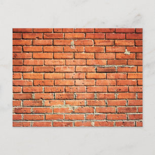 Red Orange Small Brick Wall Postkarte