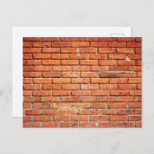 Red Orange Small Brick Wall Postkarte (Vorne/Hinten)