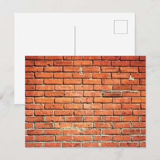 Red Orange Small Brick Wall Postkarte (Vorne/Hinten)