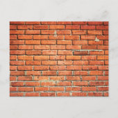 Red Orange Small Brick Wall Postkarte (Vorderseite)
