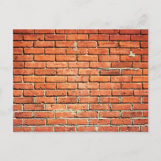 Red Orange Small Brick Wall Postkarte (Vorderseite)