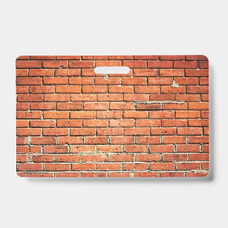 Red Orange Small Brick Wall Urban Fotografy Badg Ausweis