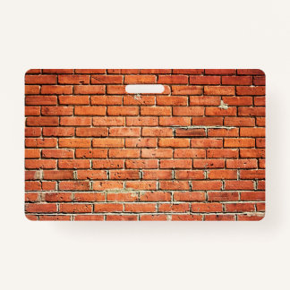 Red Orange Small Brick Wall Urban Fotografy Badg Ausweis
