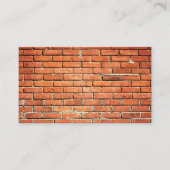 Red Orange Small Brick Wall Urban Visitenkarte (Vorderseite)