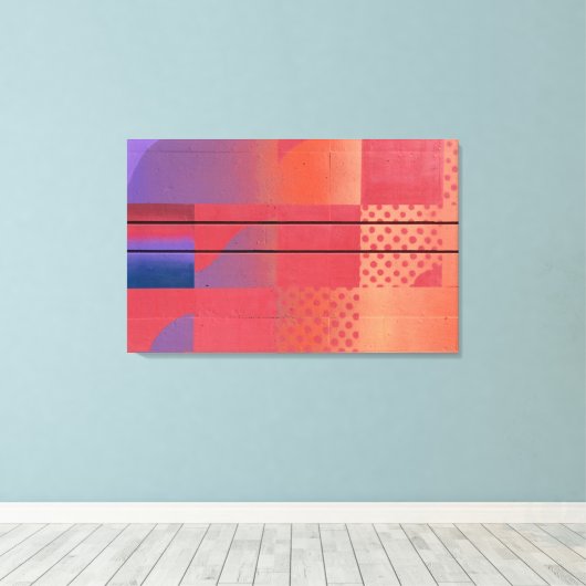 Red & Orange - Street Art Collection Leinwanddruck (Insitu (Holzboden))