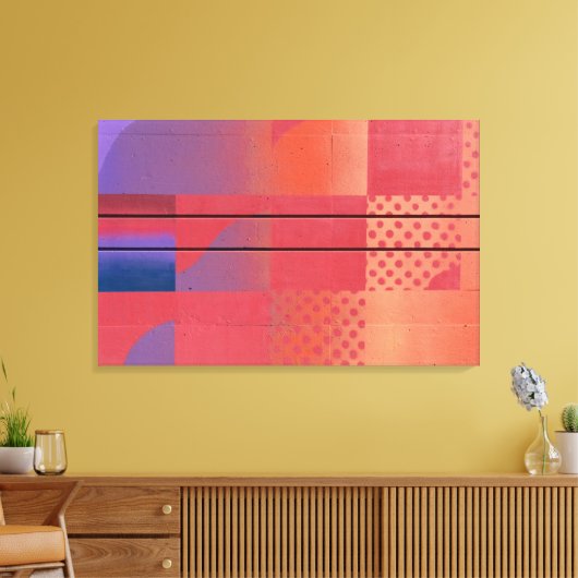 Red & Orange - Street Art Collection Leinwanddruck (Insitu (Wohnzimmer))