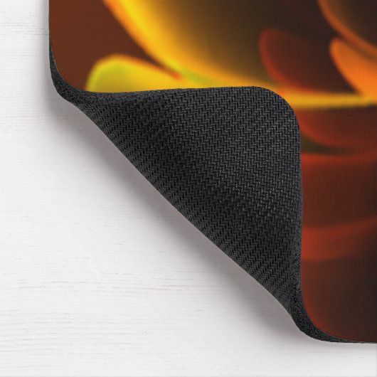 Red Orange Stylisierte Blume Half Corolla Mousepad (Ecke)