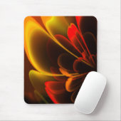 Red Orange Stylisierte Blume Half Corolla Mousepad (Mit Mouse)