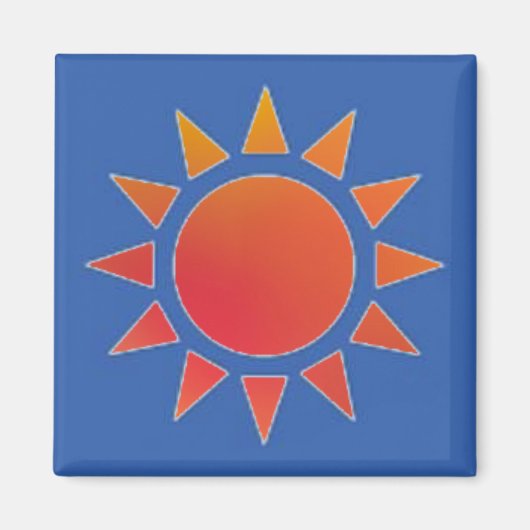 Red Orange Sun Magnet (Vorne)