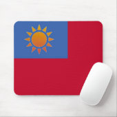 Red Orange Sun Mouse Pad Mousepad (Mit Mouse)
