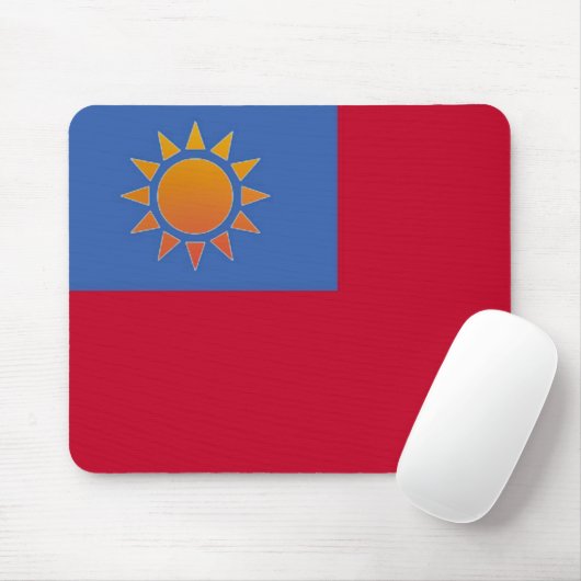 Red Orange Sun Mouse Pad Mousepad (Mit Mouse)