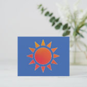 Red Orange Sun Postcard Postkarte (Stehend Vorderseite)