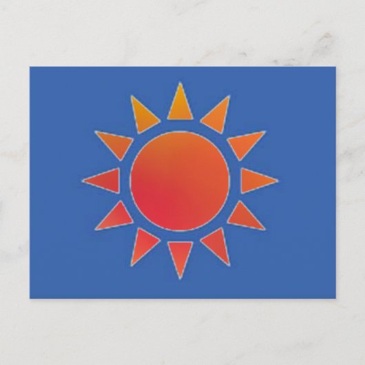 Red Orange Sun Postcard Postkarte (Vorderseite)