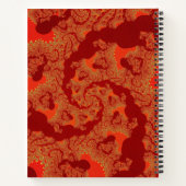 Red Orange Swirl Notizbuch (Rückseite)