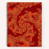 Red Orange Swirl Notizbuch (Vorderseite)