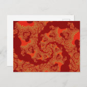 Red Orange Swirl Postkarte (Vorne/Hinten)