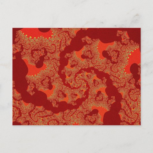 Red Orange Swirl Postkarte (Vorderseite)