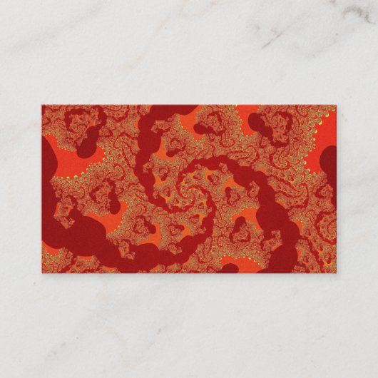 Red Orange Swirl Visitenkarte (Vorderseite)