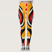 Red Orange Tiki Leggings (Vorderseite)