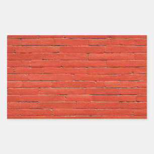Red Orange Wall Rechteckiger Aufkleber