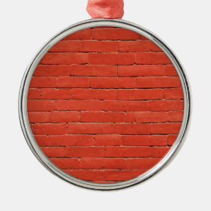 Red Orange Wall Silbernes Ornament