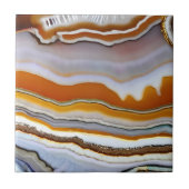 Red Orange White Black Blue Gold Agate Geode Fliese (Vorderseite)