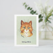 Red Orange & White Cat, Louis Wain Postkarte (Stehend Vorderseite)
