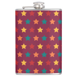 RED ORANGE YELLOW AQUAMARIN BURGUNDY STARS FLACHMANN
