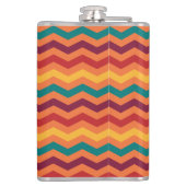 RED ORANGE YELLOW AQUAMARIN BURGUNDY ZIG ZAG STRIP FLACHMANN (Rückseite)