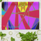 Red Orange Yellow Blue Lavender Welcher Weg? Geschirrtuch (Gefaltet)