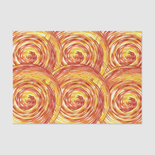 Red Orange Yellow Mandala Decoupage Seidenpapier (Vorderseite)
