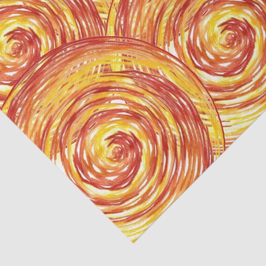 Red Orange Yellow Mandala Decoupage Seidenpapier (Ausschnitt)