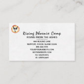 *~* RED ORANGE YELLOW Ring of Fire Black Phoenix Visitenkarte (Rückseite)