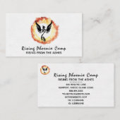 *~* RED ORANGE YELLOW Ring of Fire Black Phoenix Visitenkarte (Vorne/Hinten)