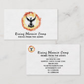 *~* RED ORANGE YELLOW Rings of Fire Black Phoenix Visitenkarte (Vorne/Hinten)