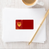 Red Orchid Address Label Adressaufkleber (Insitu)