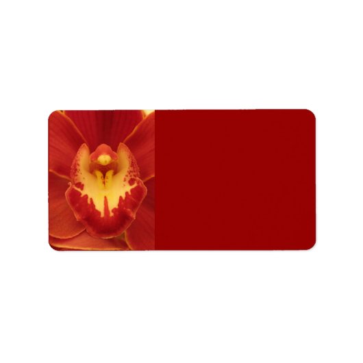 Red Orchid Address Label Adressaufkleber (Vorne)